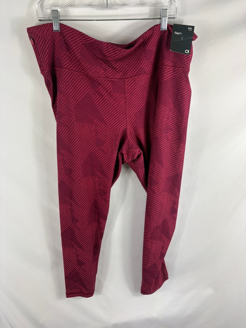 NWT Gap Fit Patterned Red Pink Leggings Size XXL